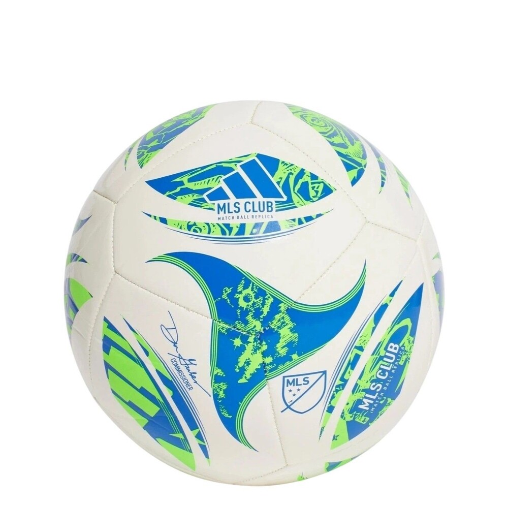 MLS Club Soccer Ball Size 5 Match Ball White Green Blue High Vis